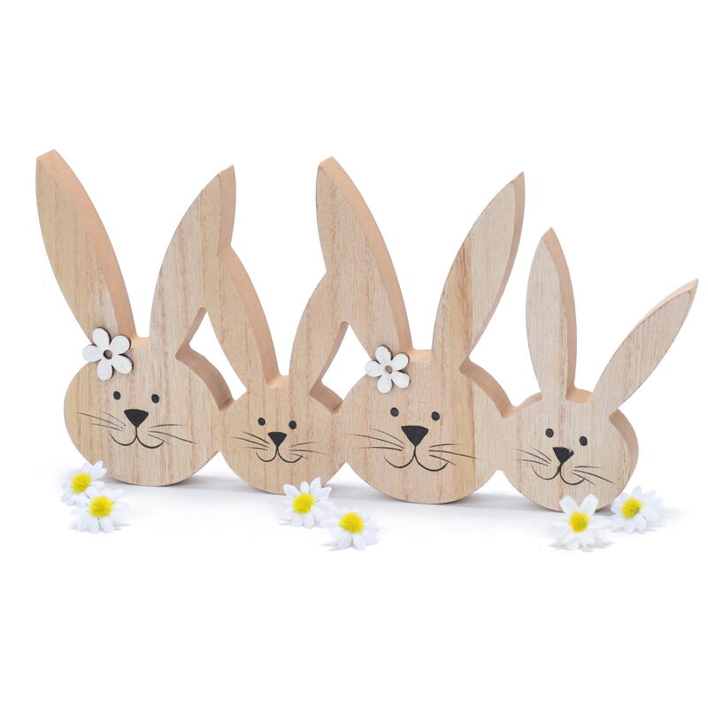 Hasenfamilie zum Stellen aus Holz, Osterhase, Deko-Hasen, Osterdeko,  Holzhasen