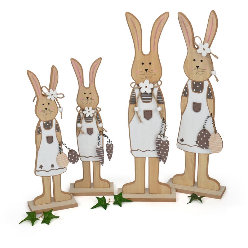 Hasenpaar Erich und Frieda, Dekofigur Ostern, Osterhase, Osterdeko, Hase,  Holzhase günstig online bestellen