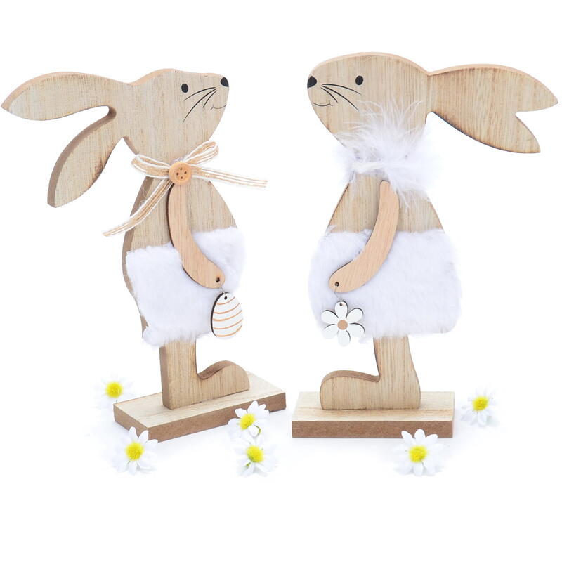 Hasenpaar Freddy + Fine aus Holz, Holzhasen, Dekofigur Hase, Osterhase,  Osterdeko, Hasen günstig online bestellen