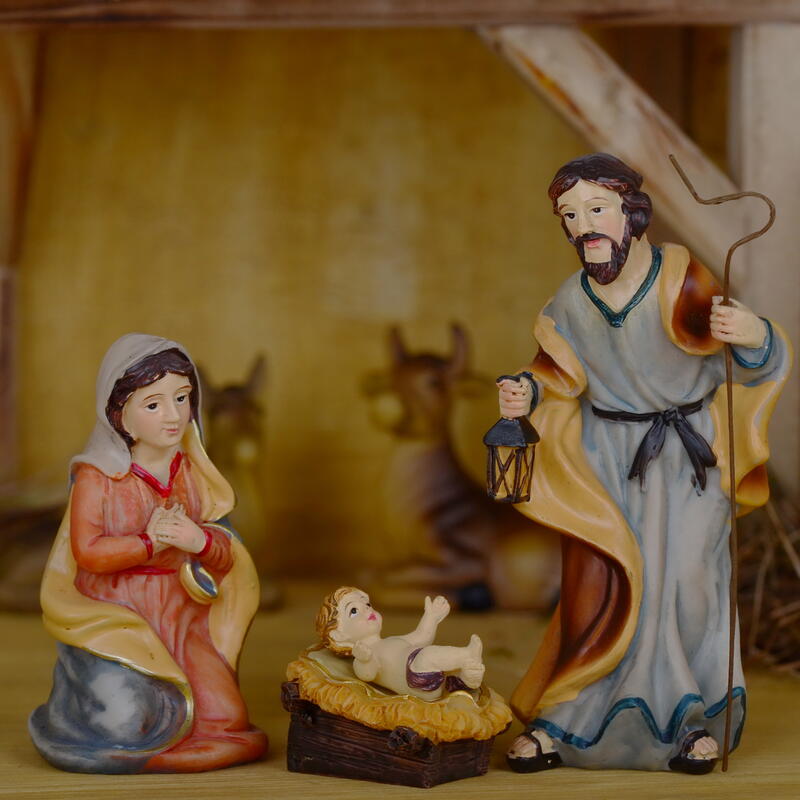 Heilige Familie 3-teiliges Johannes Krippenfiguren-Set