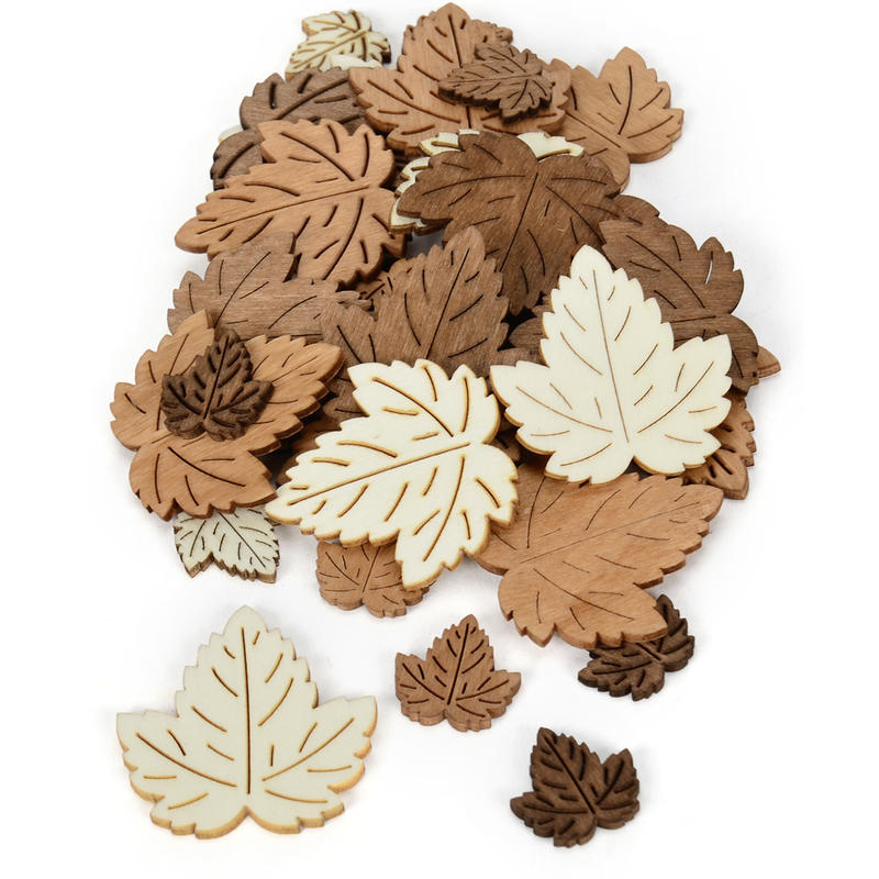 Herbstblatt-Mix, Holz, natur-braun, Streuartikel, Herbstdeko
