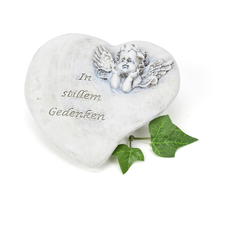 Herz Mit Engel In Stillem Gedenken Grabschmuck Gunstig Online
