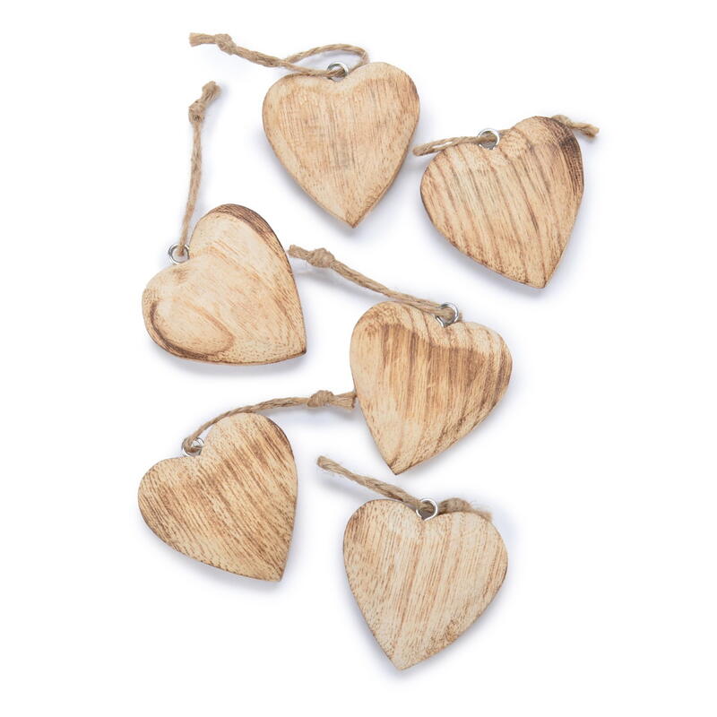 Herzhnger, Herz zum Hngen, Holzherz, Mangoholz-Herz, Dekoherz, Herz aus Holz zum Hngen 