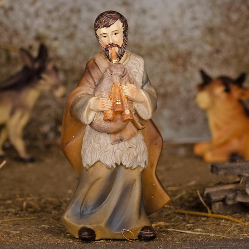 Krippen Markus Krippenfiguren Magd mit Lamm für Größe ca.9cm 