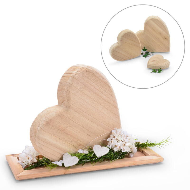 Holz Deko Herz, Holzherz Deko, Holz Deko Herz Hochzeit, Holz-Herz, Tischdeko Herz