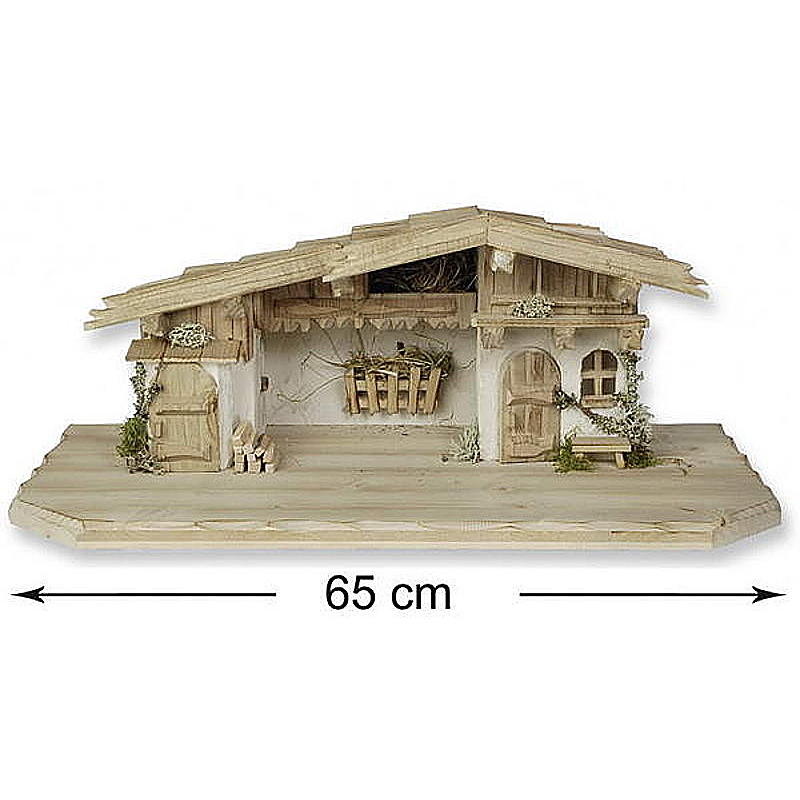 Holz-Krippe alpenlndischer Stil Krippenstall Knigssee