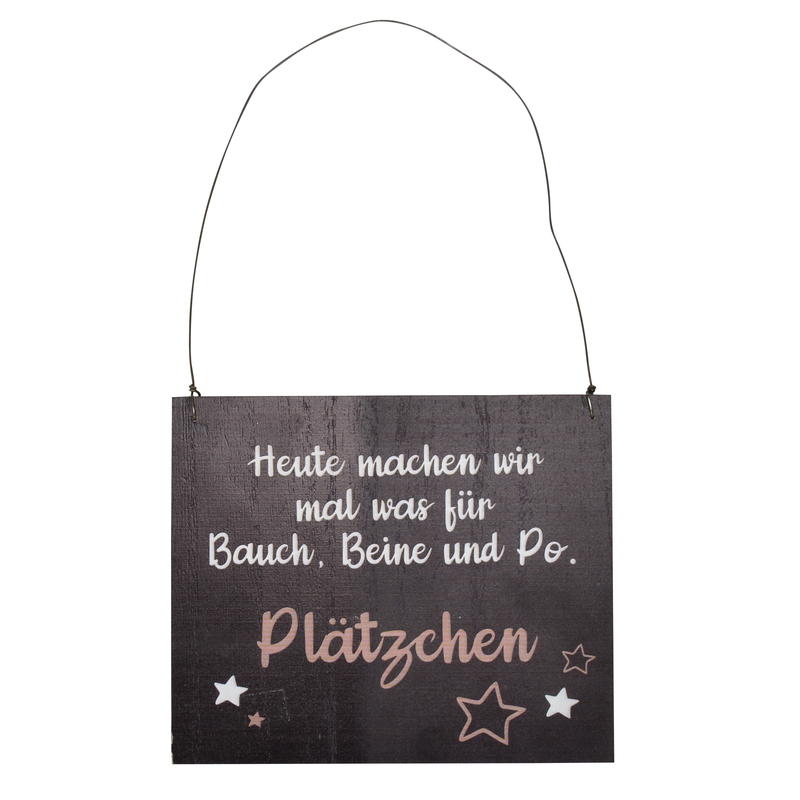 Holz-Schild Bauch, Beine, Po, Schild mit Spruch, Wand- und Trdeko, Schilder