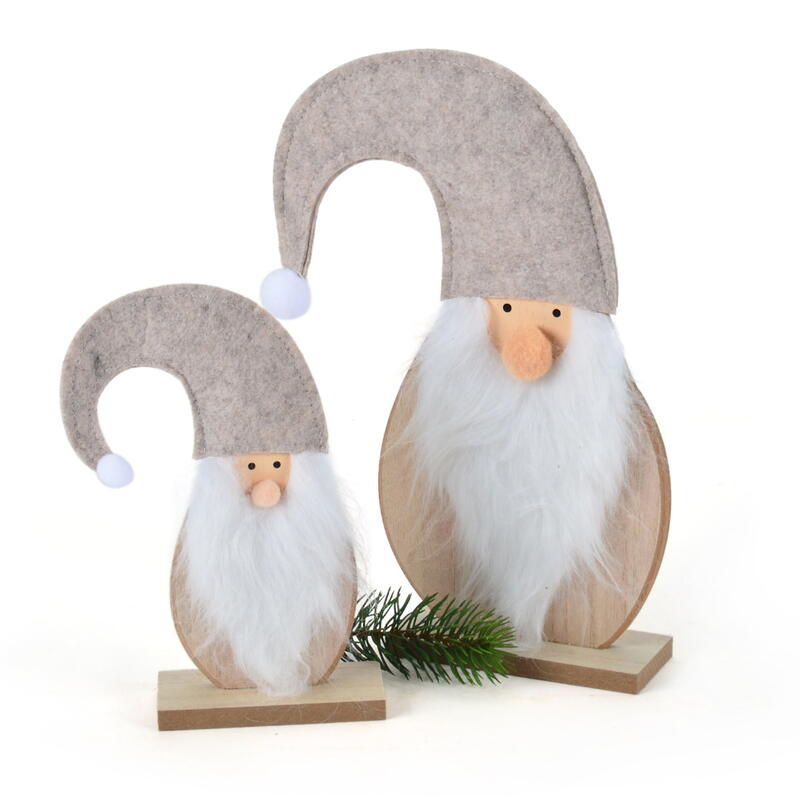 Holz-Wichtel, Deko-Wichtel, Aufsteller-Wichtel Dekofigur Wichtel, Wichtel aus Filz, Weihnachtsdeko
