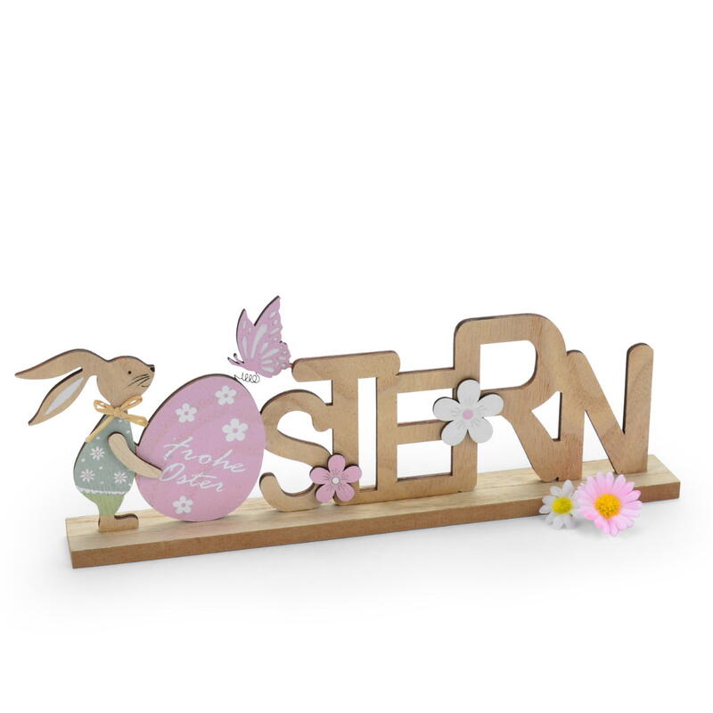 Holzaufsteller Frohe Ostern, Schriftzug Ostern, Holzdeko Ostern, Osterdeko, Ostern 