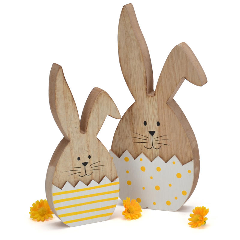 Holzhase Im Ei Hase Ostern Osterhase Osterdeko Gunstig Online