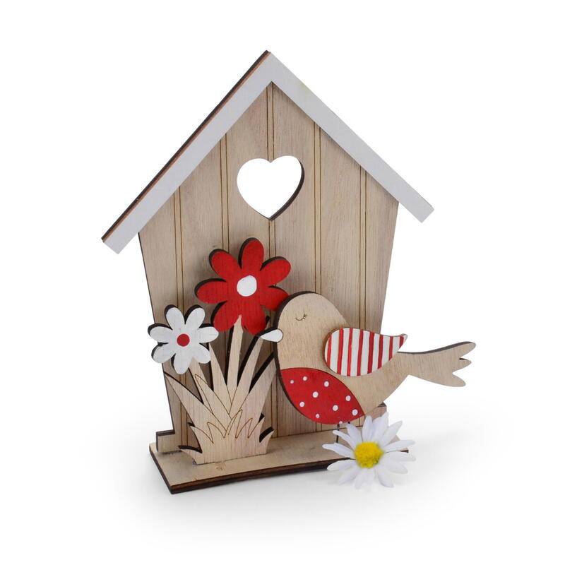 Holzhaus Vreni, Haus, Dekohaus, Fr�hlingsdeko, Aufsteller Haus