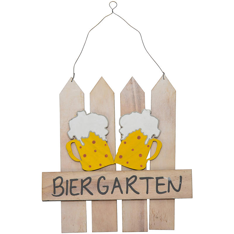 Holzschild Biergarten, Trschild, Schild Garten, Wanddekoration