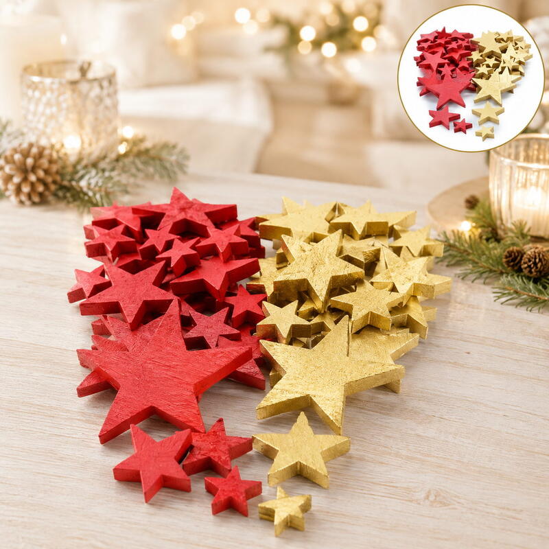 Holzsterne, Sterne aus Holz, Weihnachtsdeko, Streuer Sterne, Stern-Mix, Holz-Stern-Sortiment, Ste´rndeko günstig online bestellen