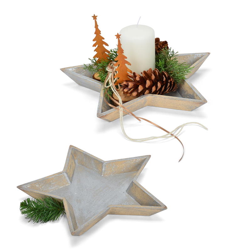 Kleines Deko Tablett CHRISTMAS Holz - Hier online kaufen