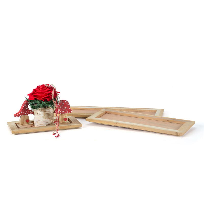 Holztablett natur rechteckig, Tablett aus Holz, Dekotablett, Holzdeko, Holzteller, Holzunterlage