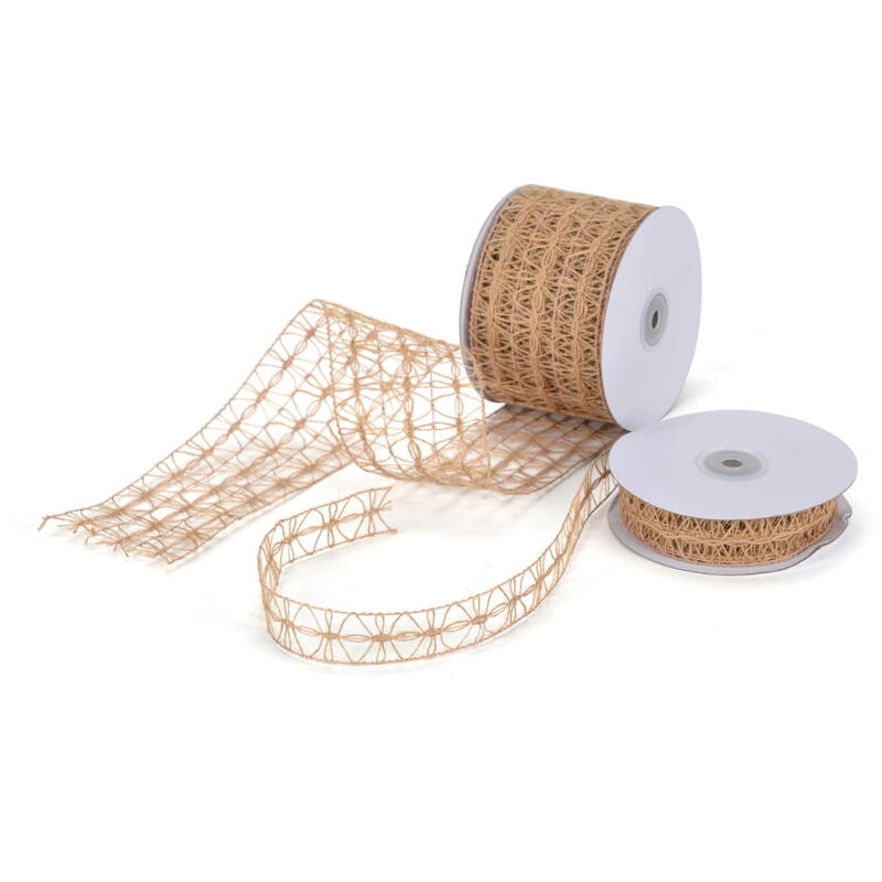 Jute Netz Band, Juteband, Maschenband, Netzband, Geschenkband, Dekoband, Jute, Naturdeko