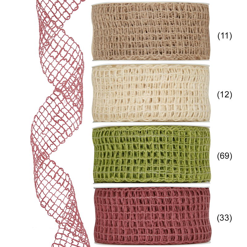 Juteband Gitterband, Jute, Dekoband