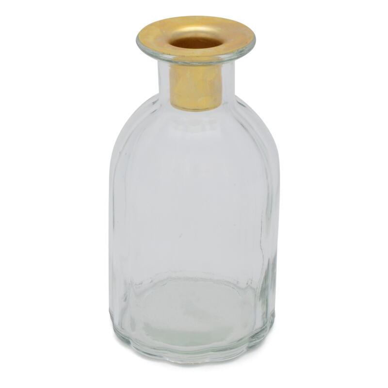 Kerzenhalter-Flasche klar, Kerzenständer für Stabkerzen, Deko-Flasche für Kerzen, Glasflasche