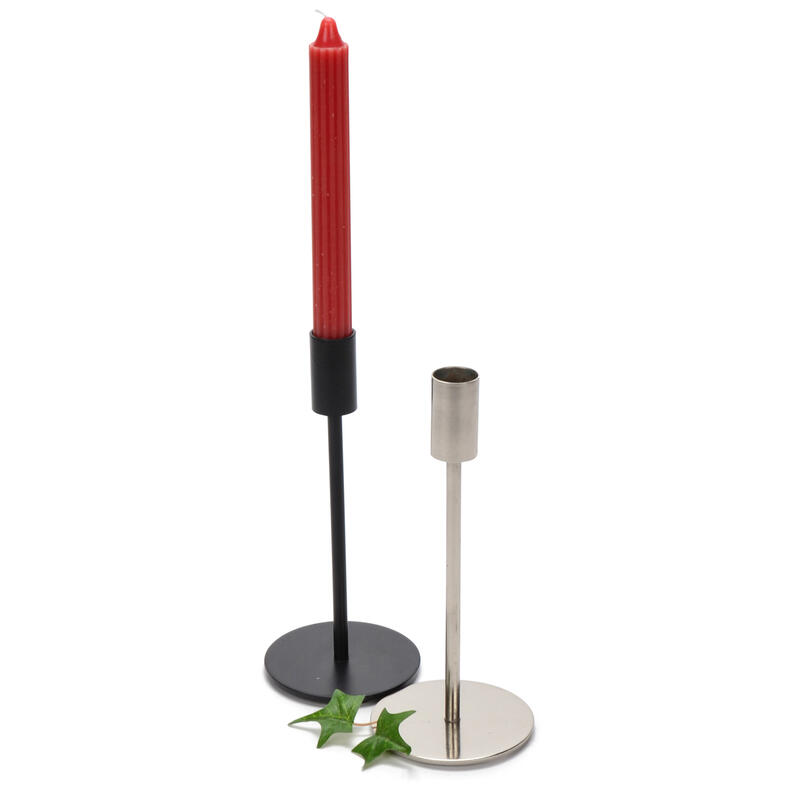 Kerzenhalter für Stab- und Spitzkerzen aus Metall, Kerzenständer, Kerzenhalter aus Metall, Metall-Kerzenständer