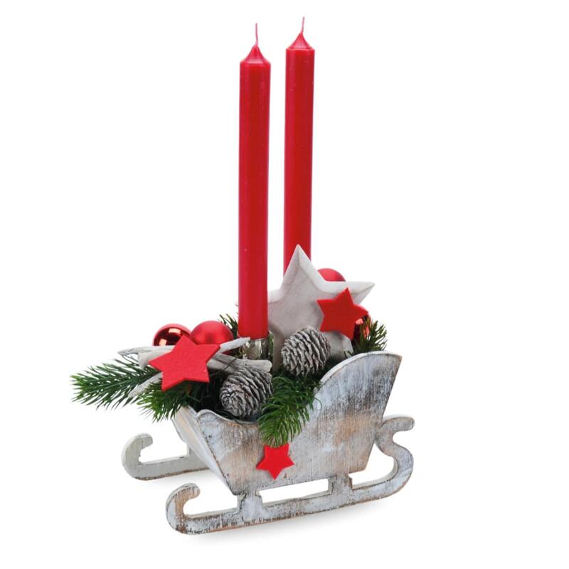 Kreativpackung Winterzauber-Schlitten, Bastelpackung, Kreativ-Set Winterdeko