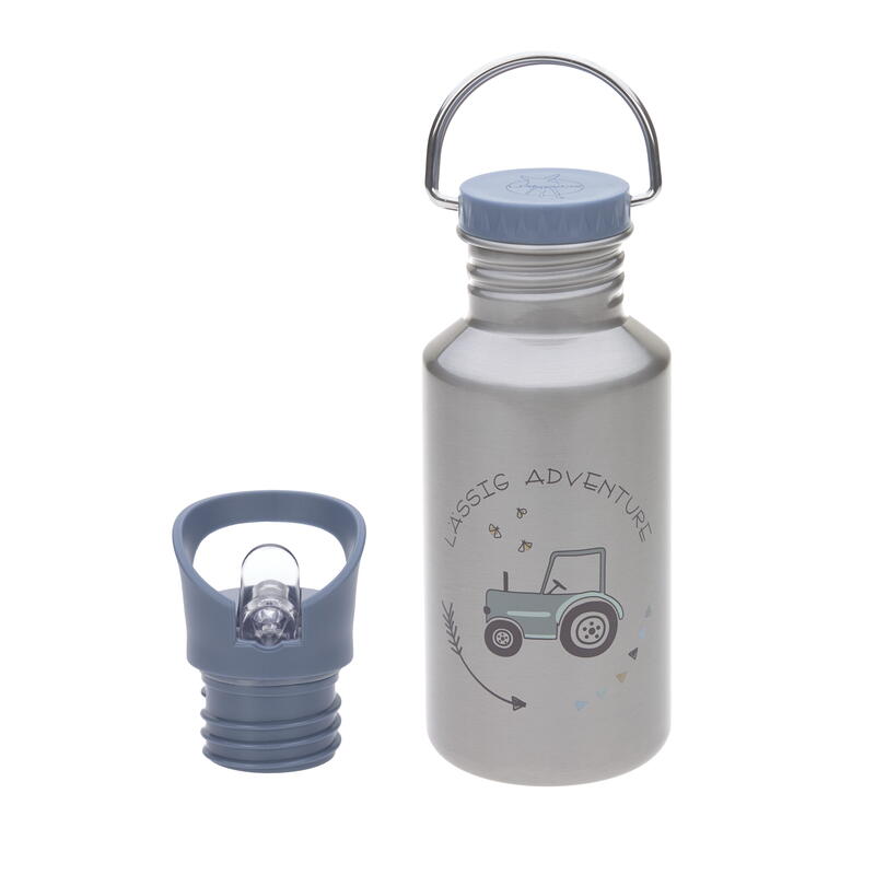 Lssig Edelstahl Trinkflasche 0,5 l, Adventure Tractor