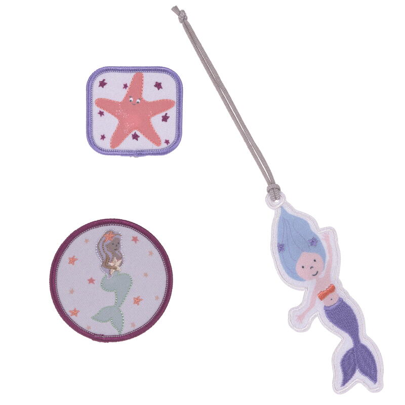 Lssig School Patches-Set, 3-teilig, 2 Patches + 1 Anhnger, Mermaid