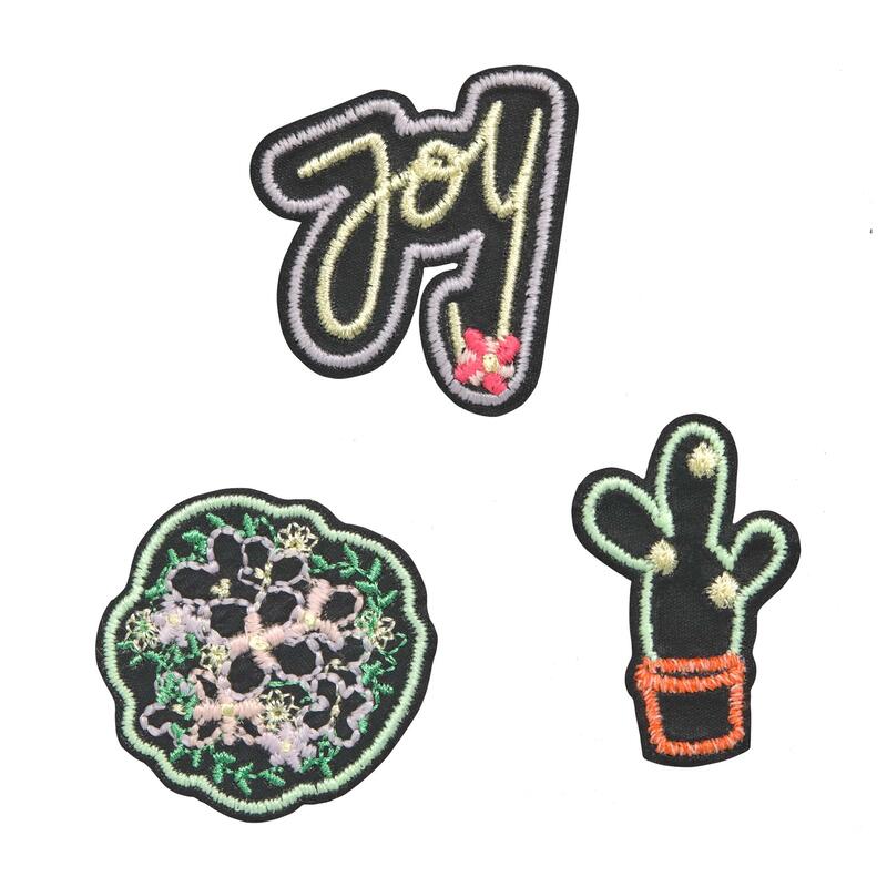 Lssig Textil Sticker-Set, 3-teilig, Joy black