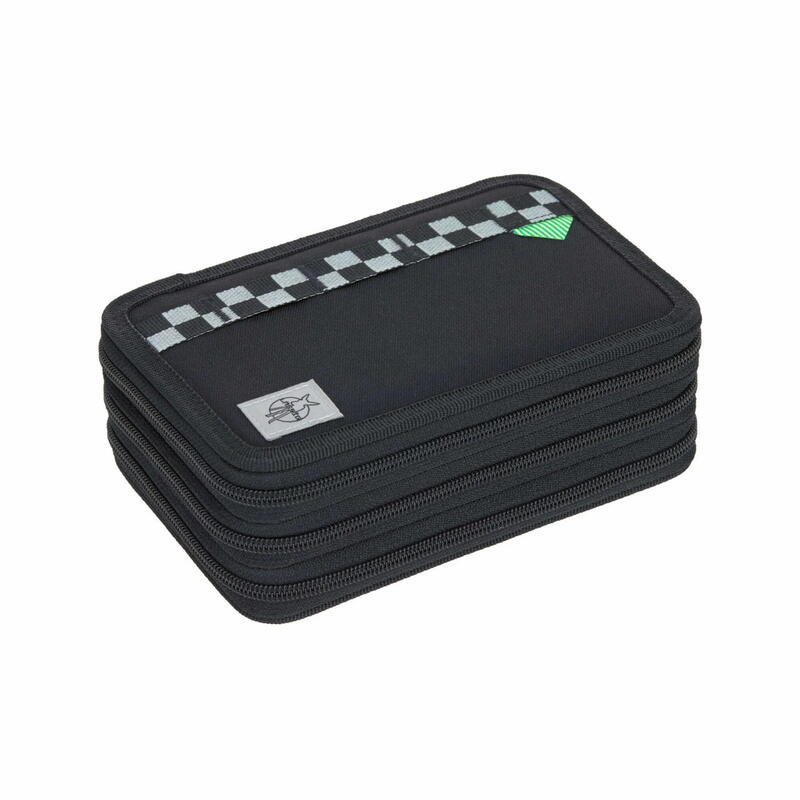 L�ssig Trriple Pencil Case Unique black