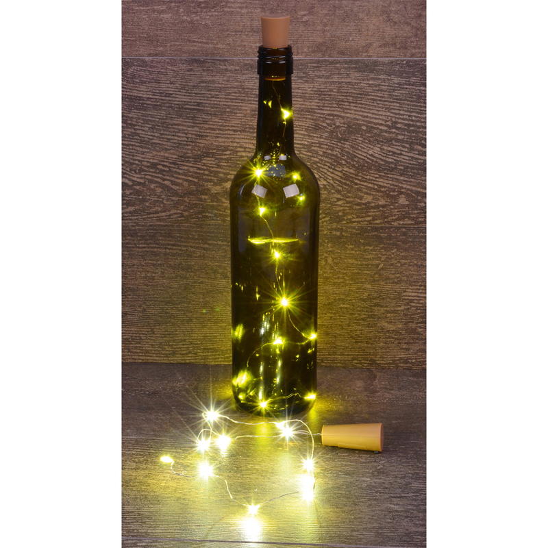 6/18tlg 10LED Flaschenlicht Korken mit LED Lichterkette Weinflasche Licht Akku 