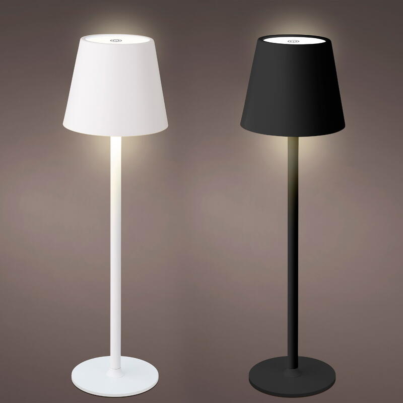 LED-Lampe, LED-Tischlampe, Lampe aufladbar, Wiederaufladbare Tischlampe, Metall-Tischlampe