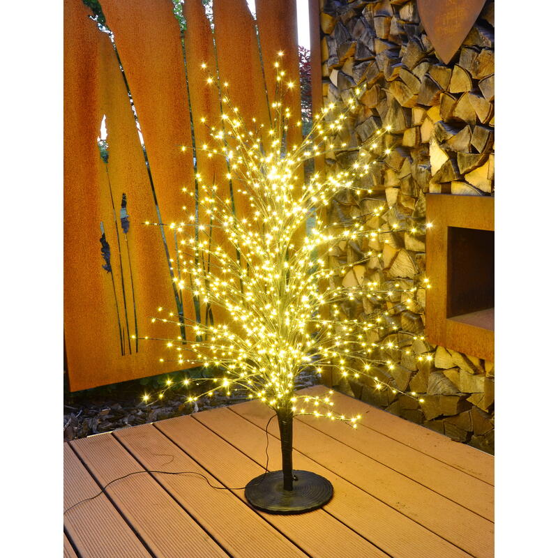 Hochzeit Geburtstag Osterzweige Künstlich Osterbaum leuchtdeko für Weihnachten,Ostern bobotron Birkenbaum mit Lichtern 24 Warm LED Lichterbaum 45cm Lichterzweige 