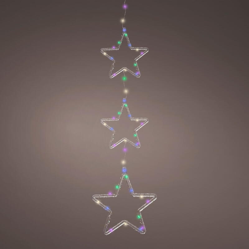 LED-Sternengirlande, LED-Sterne, beleuchtete Sterne, Weihnachtsdeko, Weihnachtsbeleuchtung, Sternenkette beleuchtet