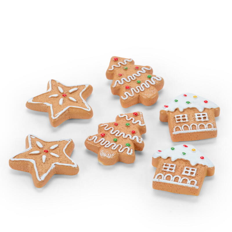 Lebkuchen-Set, Lebkuchen-Deko, Deko-Lebkuchen, Lebkuchen zum Kleben, Streuartikel Weihnachten, Weihnachtsdeko