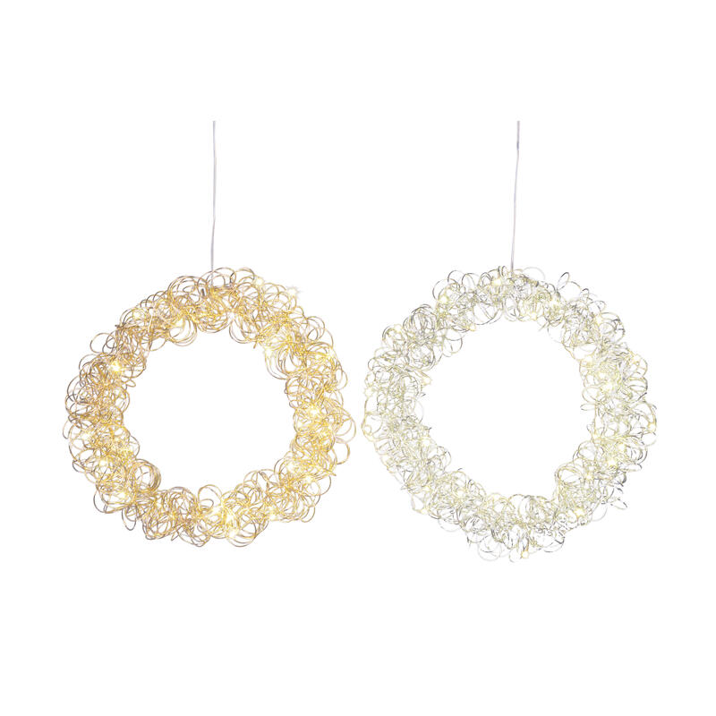 LED Adventskranz Metall 40cm - 720 LEDs Warmweiß Mit Timer Für Innen & Außen