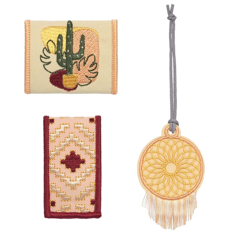 Set De Patchs Et Pendentifs LÄSSIG - 3 Pièces Bouton-Pression - Personnalisation Sac