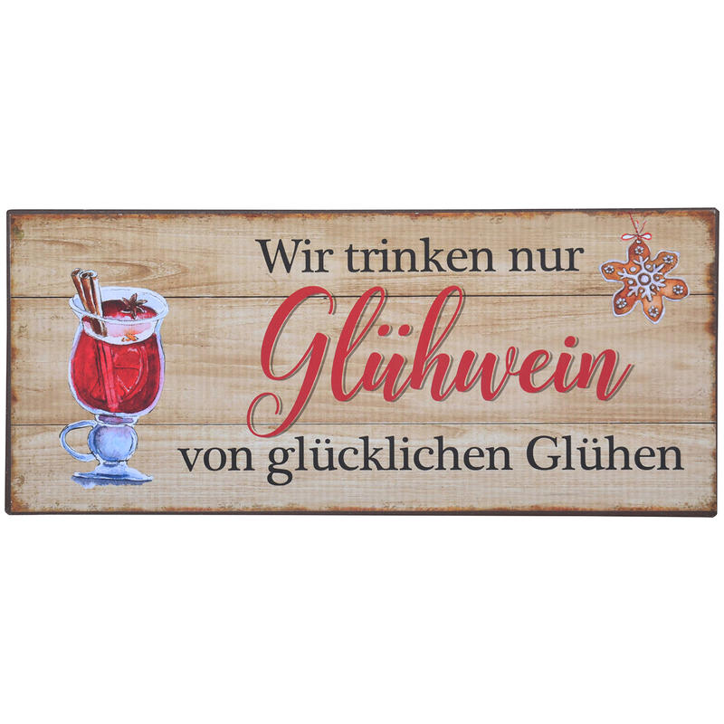 Metall Schild Wir Trinken Nur Gluhwein Blechschild Schild Mit Spruch Wand Und Turdeko Weihnachten Gunstig Online Bestellen