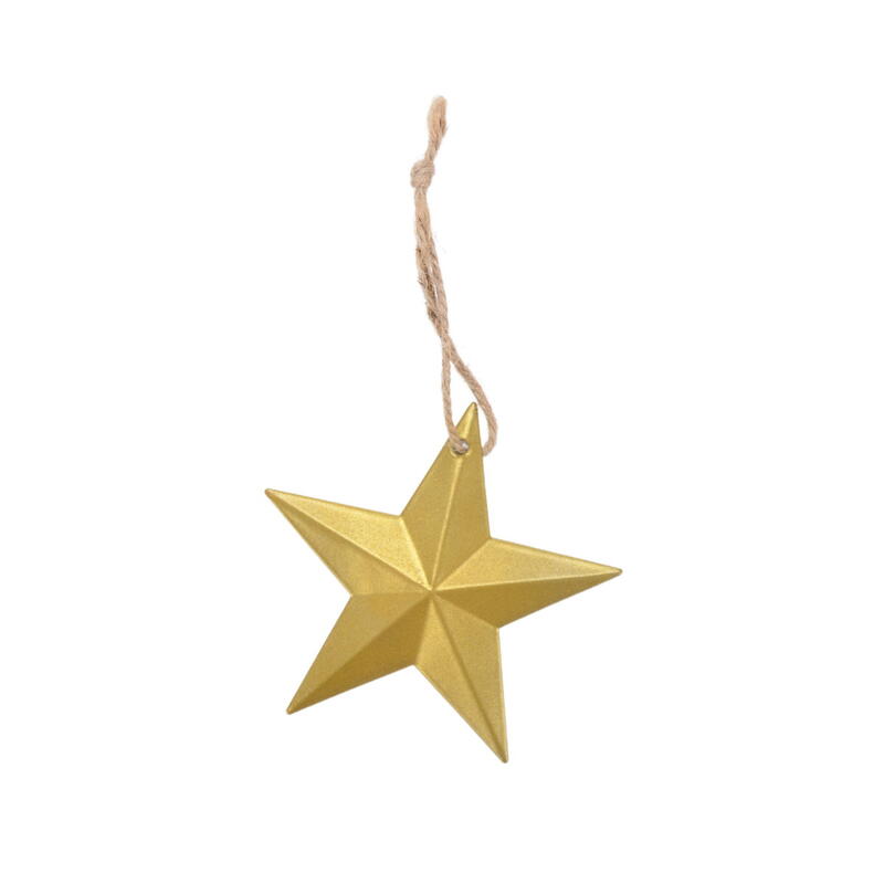 Metall-Stern gold, Dekostern aus Metall, Stern zum H�ngen, Weihnachtsdeko, Dekoh�nger Stern