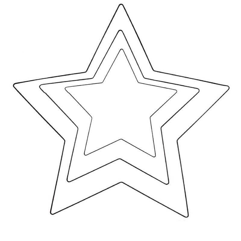 Metall-Stern schwarz, Deko-Stern aus Metall, Stern zum Selbstgestalten