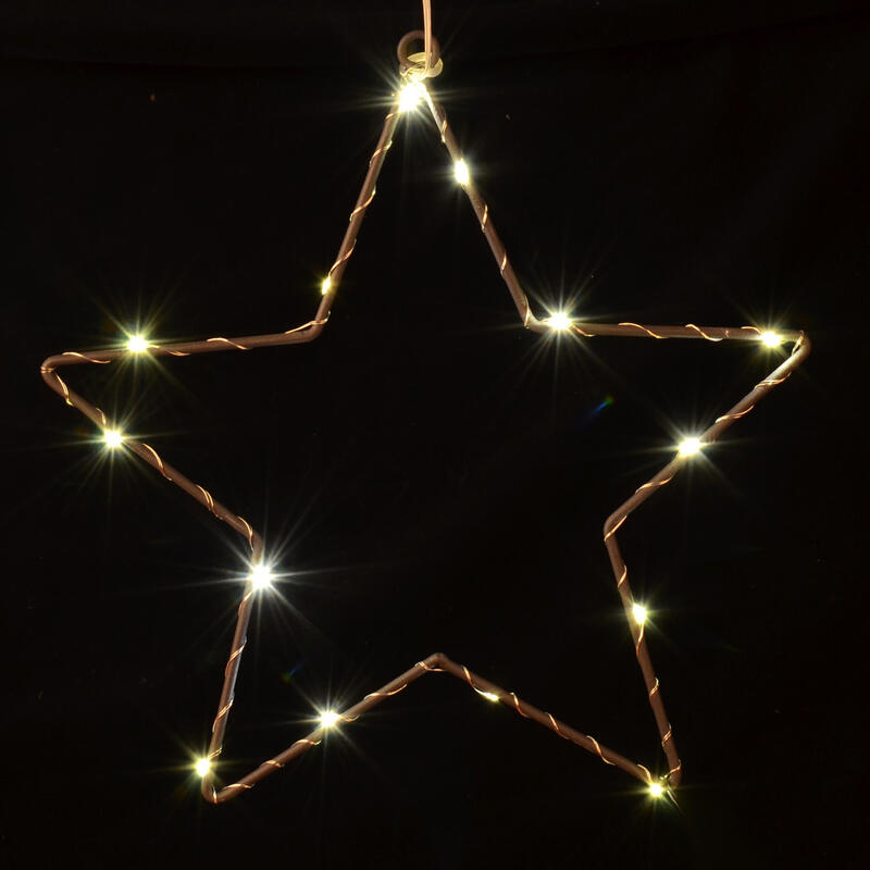 Metallstern mit LEDs, LED-Stern, Dekostern zum Hngen beleuchtet, Weihnachtsstern. beleuchteter Stern, Weihnachtsdeko, Trschmuc