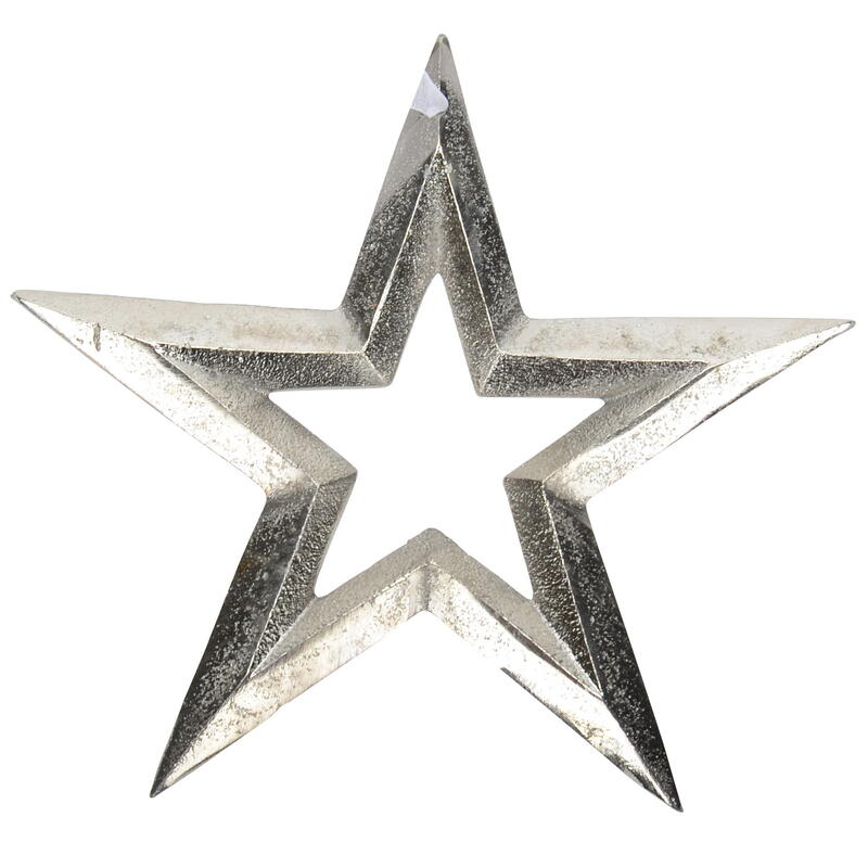 Stern Sterne Sternhänger Fensterdeko Metall silber Hammerschlag Weihnachten *000 