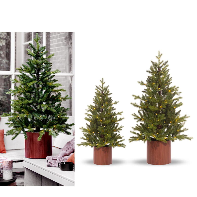 Micro LED Weihnachtsbaum im Topf, Tannenbaum künstlich, Weihnachtsbaum