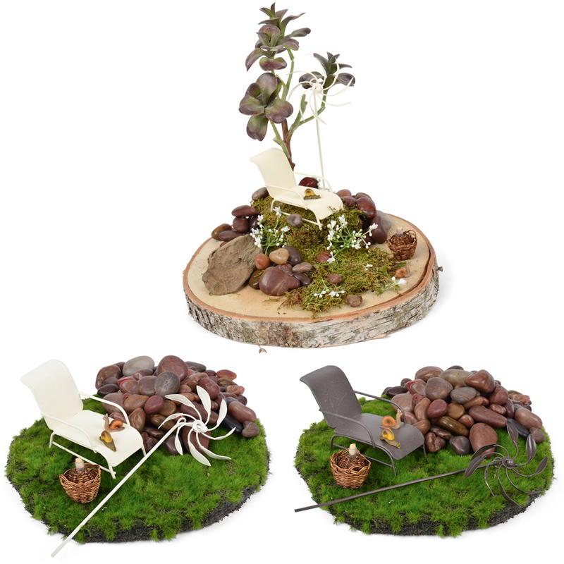Minigarten Set 6 Teilig Miniatur Mobel Mini Gartenmobel Gunstig
