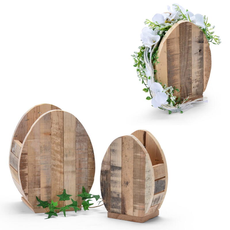 Pflanzgef Ei, Holzei zum Bepflanzen, Deko-Ei, Pflanzkiste Ei, Osterdeko