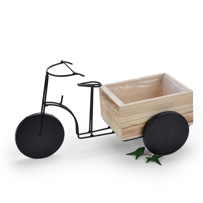Pflanzgef�� Fahrrad, Holz/Metall-Fahrrad, Fahrrad zum Bepflanzen, Deko-Fahrrad