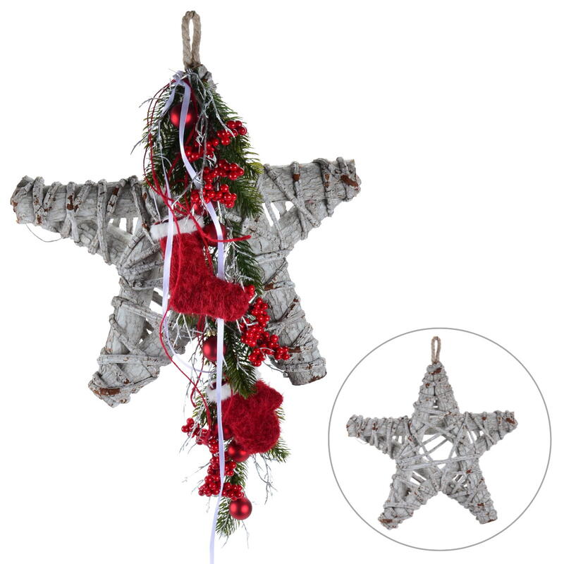 Reben-Stern, Stern, Holz-Stern, Holzstern, Stern zum H�ngen, Deko-Stern rustikal, Dekostern, Rebenstern grob, Weihnachtsdeko