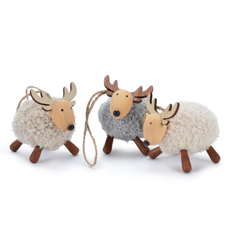 Rentier zum Hngen, Dekohnger Plschrentier, Weihnachtshnger, Elch zum Hngen, Baumschmuck, Plschelch, Weihnachtsdeko