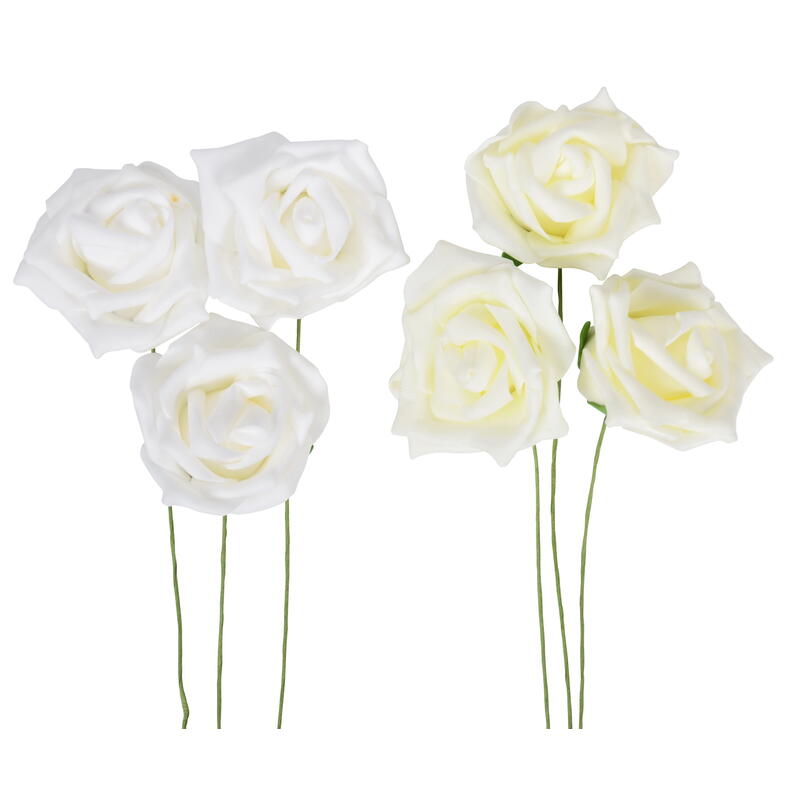 Rose Foam Ø 8 cm, Kunstblume, Seidenblume, künstliche Rose, Foam-Rose