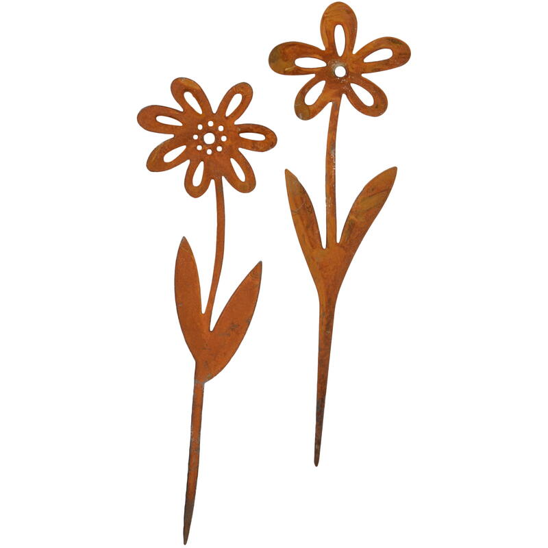 Roststecker, Blütenstecker aus Metall rost, Blumenstecker