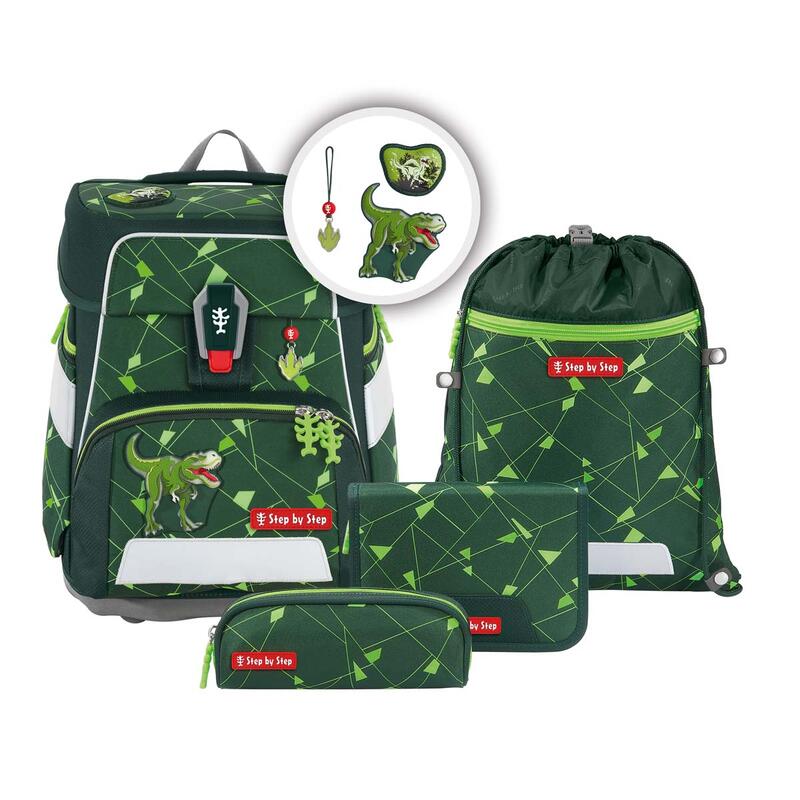 SPACE SHINE, Dino Night Tyro Schulranzen-Set 5-teilig