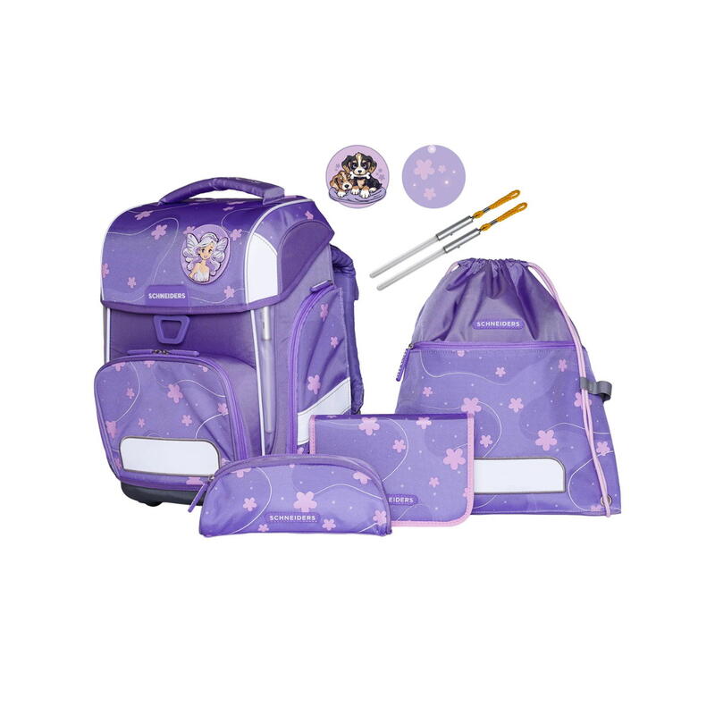 Schneiders Ergolite, Schulranzen-Set 9-teilig, Flowery